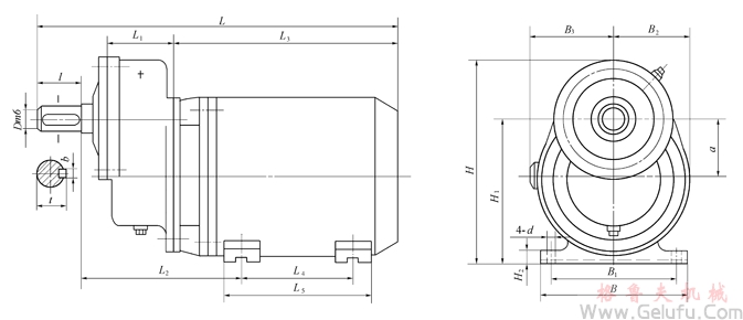 YZD型輥道電機(jī)減速機(jī)主要尺寸JB/T 5562-1991 YZD型輥道電機(jī)減速機(jī)主要尺寸JB/T 5562-1991