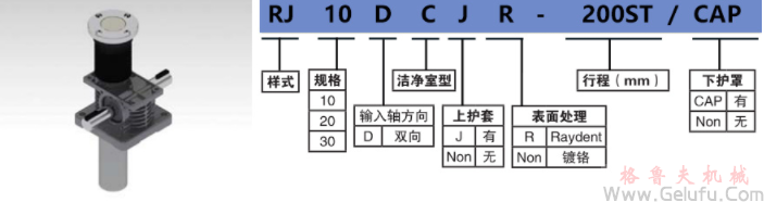 潔凈室RJ-DC高速齒條升降機型號標(biāo)示